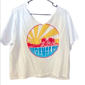 Women’s wrangler cropped graphic t